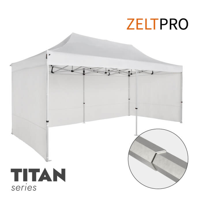 Faltpavillon 4x8 Weiß Zeltpro TITAN 1