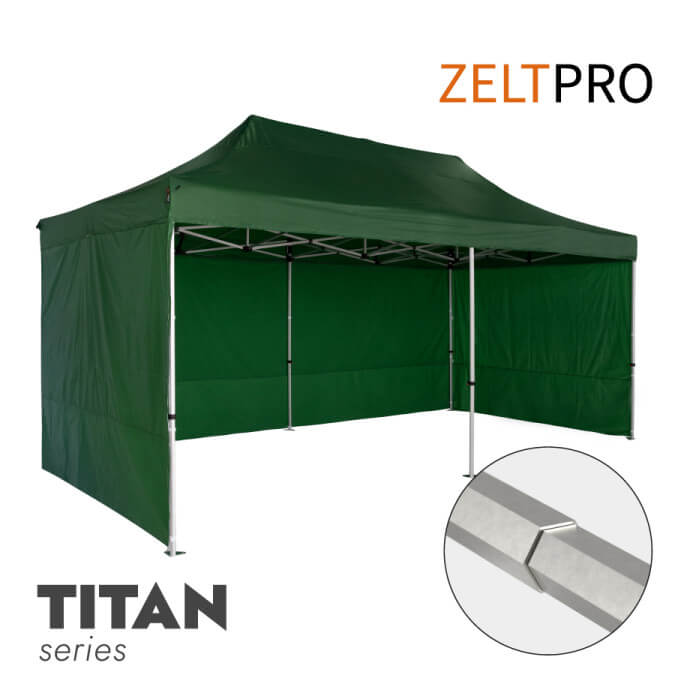 Faltpavillon 4x8 Grün Zeltpro TITAN 1