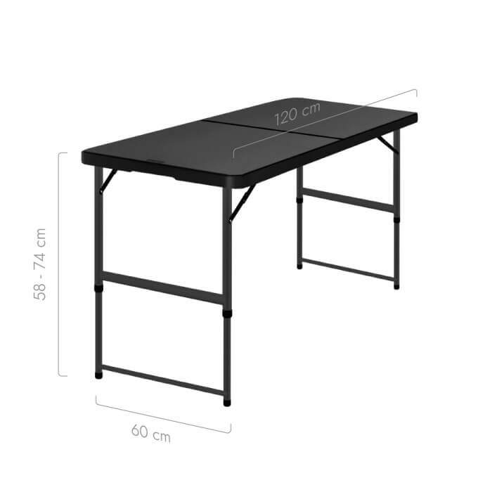 Klapptisch 120 cm schwarz 3