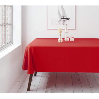 Rechteckige Tischdecke, fleckabweisend Restly Rot 150x150 1