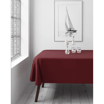 Rechteckige Tischdecke, fleckabweisend Restly Burgunderrot 150x150 1