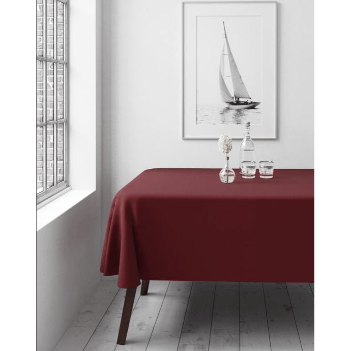Rechteckige Tischdecke, fleckabweisend Restly Burgunderrot 150x150 1