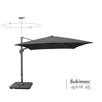 Sonnenschirm (inklusive Schutzhülle) Maestro Anthrazit 9
