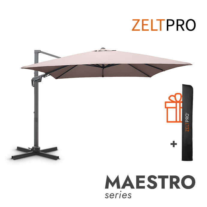 Sonnenschirm (inklusive Schutzhülle) Maestro Taupe 1