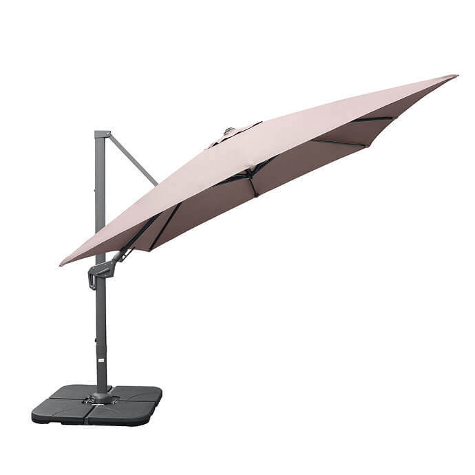 Sonnenschirm mit Sonnenschirmständer (inklusive Schutzhülle) Maestro Taupe 14