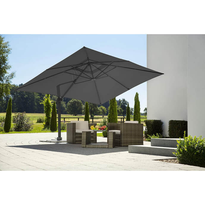 Sonnenschirm mit Solid sonnenschirmständer Comfort Anthrazit 13