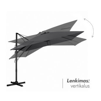 Sonnenschirm mit Solid sonnenschirmständer Comfort Anthrazit 2
