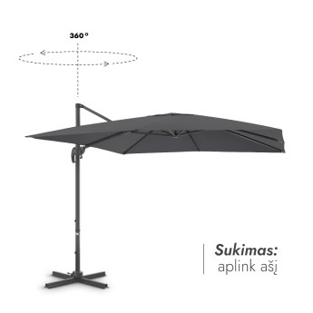 Sonnenschirm mit Solid sonnenschirmständer Comfort Anthrazit 3