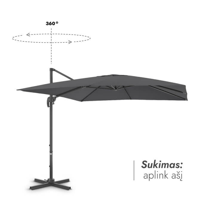 Sonnenschirm mit Solid sonnenschirmständer Comfort Anthrazit 3
