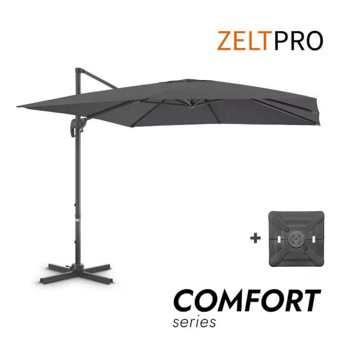 Sonnenschirm mit Solid sonnenschirmständer Comfort Anthrazit 1