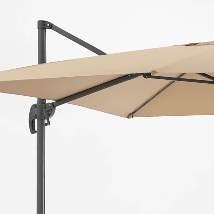 Sonnenschirm mit Solid sonnenschirmständer Comfort Taupe 4