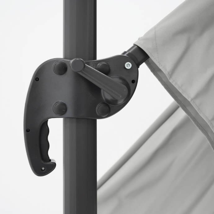 Sonnenschirm mit Solid sonnenschirmständer Comfort Hellgrau 7