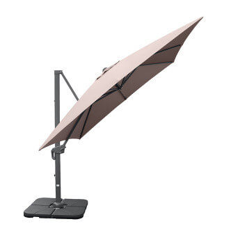 Sonnenschirm (inklusive Schutzhülle) Lounge Taupe 12