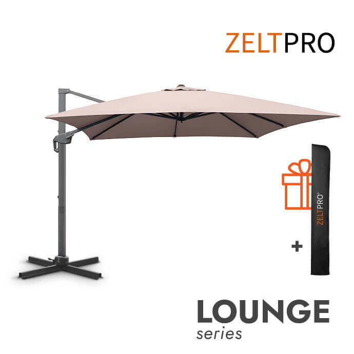 Sonnenschirm (inklusive Schutzhülle) Lounge Taupe 1