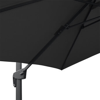Sonnenschirm für den Außenbereich mit stabilem Sonnenschirmständer Solid (inklusive Schutzhülle) Lounge Anthrazit 7