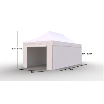 Faltpavillon 4x8 Weiß Zeltpro TITAN 8