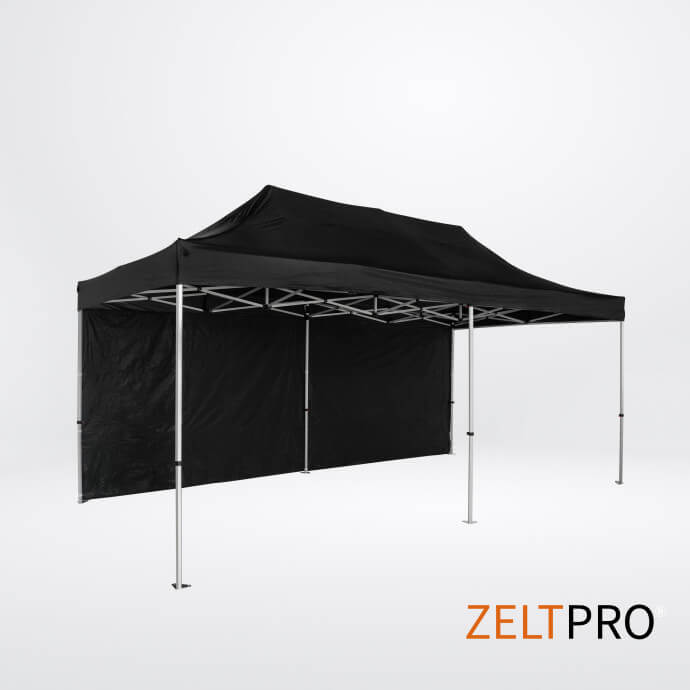 Faltpavillon 4x8 Schwarz Zeltpro TITAN 3