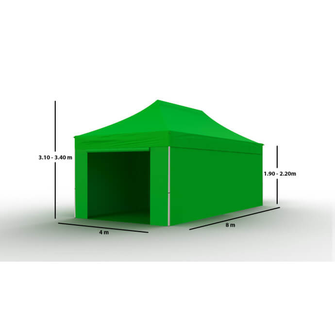 Faltpavillon 4x8 Grün Zeltpro TITAN 8