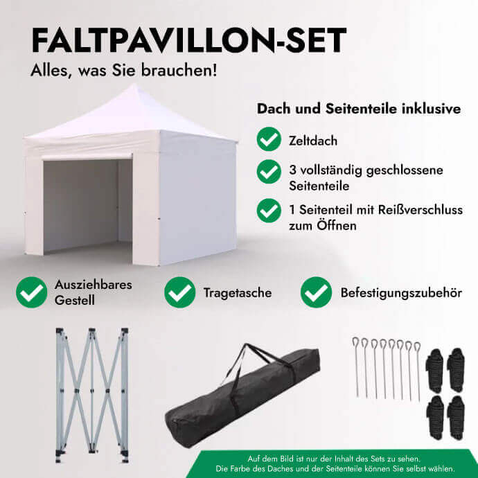 Faltpavillon 2x2 Grün Zeltpro PROFRAME 22