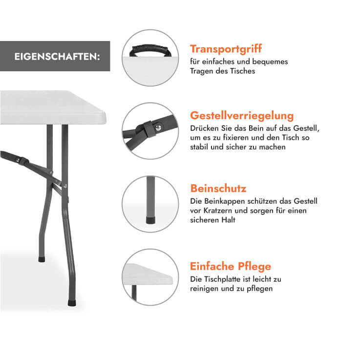 Klapptisch 240 cm. 6