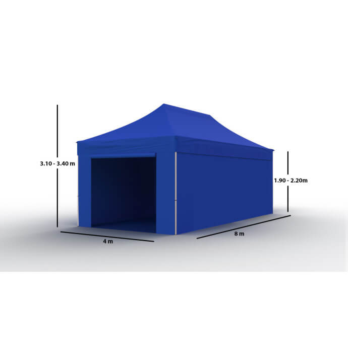 Faltpavillon 4x8 Blau Zeltpro TITAN 7