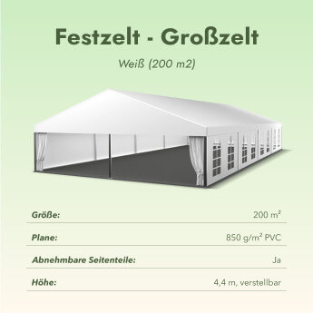 Großpavillon weiß (200 m2) 8