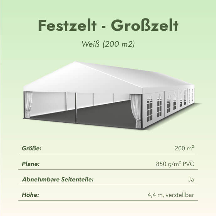 Großpavillon weiß (200 m2) 8