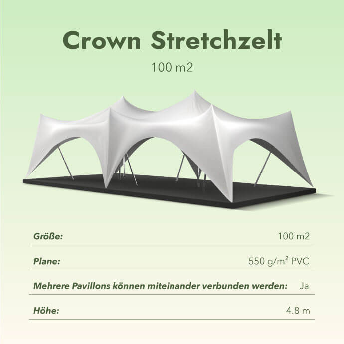 Stretchzelt Crown 100 m2 8