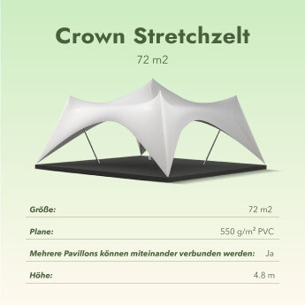 Stretchzelt Crown 72 m2 8