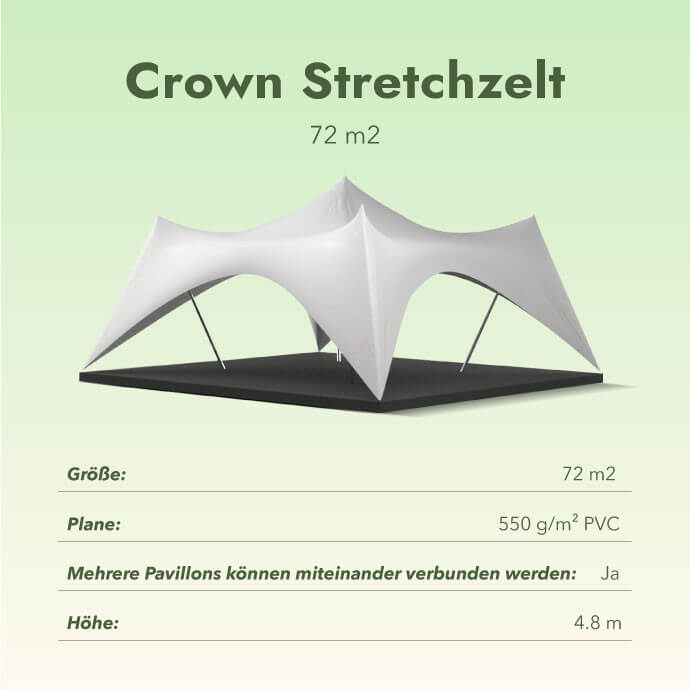 Stretchzelt Crown 72 m2 8