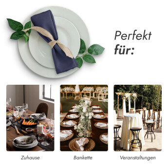 Stoffserviette Dunkelblau 40 × 40 cm (10 Stück) 4