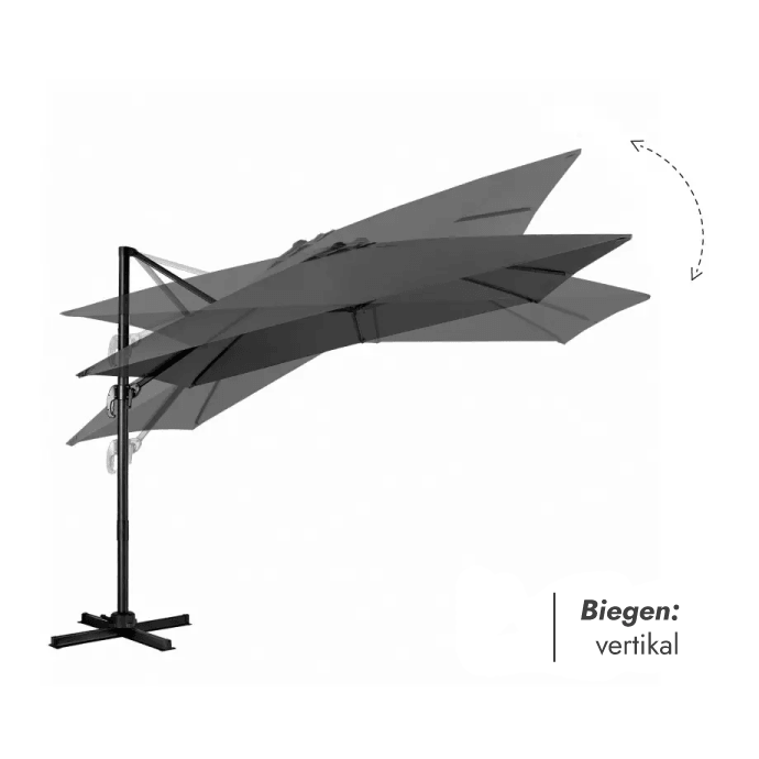 Sonnenschirm mit Schutzhülle Comfort Anthrazit 2