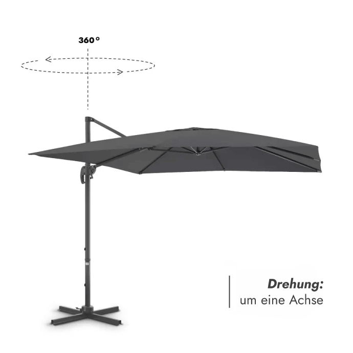 Sonnenschirm mit Sonnenschirmständer Comfort Anthrazit 3