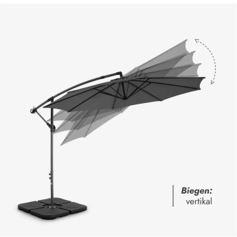 Sonnenschirm mit Sonnenschirmständer Select Anthrazit 2