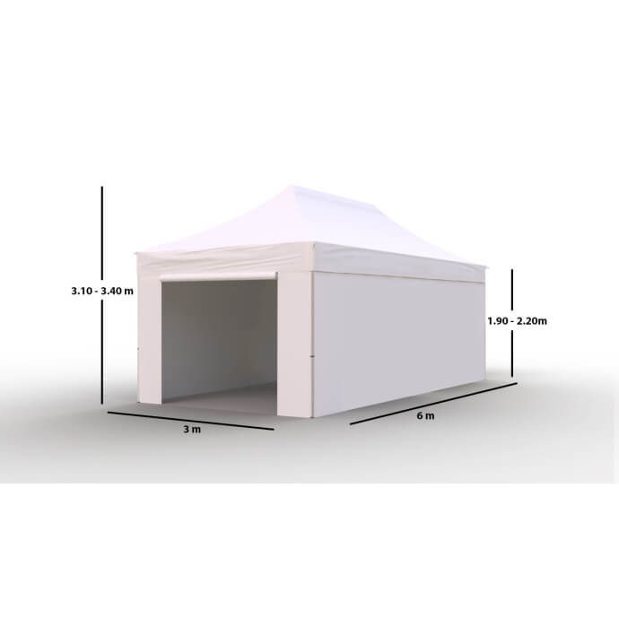 Faltpavillon 3x6 Weiß Zeltpro TITAN 7