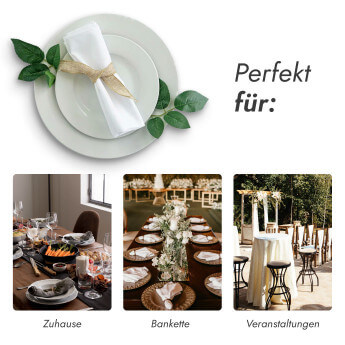 Stoffserviette Weiß 40 × 40 cm (20 Stück) 5