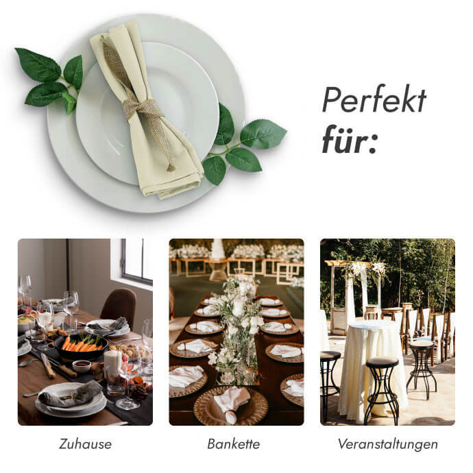 Stoffserviette Champagner 40 × 40 cm (150 Stück) 5