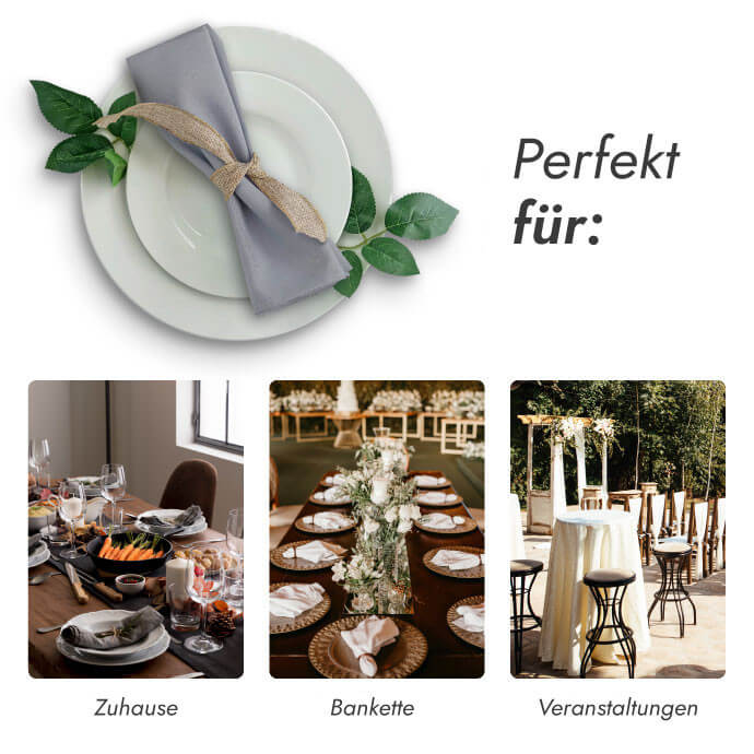 Stoffserviette Grau 40 × 40 cm (200 Stück) 5