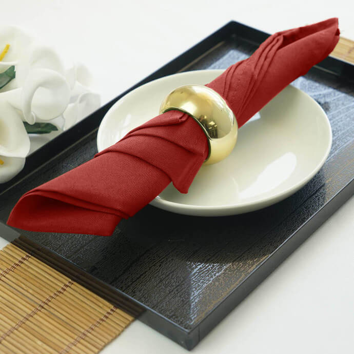 Stoffserviette Rot 40 × 40 cm (100 Stück) 3