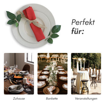 Stoffserviette Rot 40 × 40 cm (100 Stück) 5