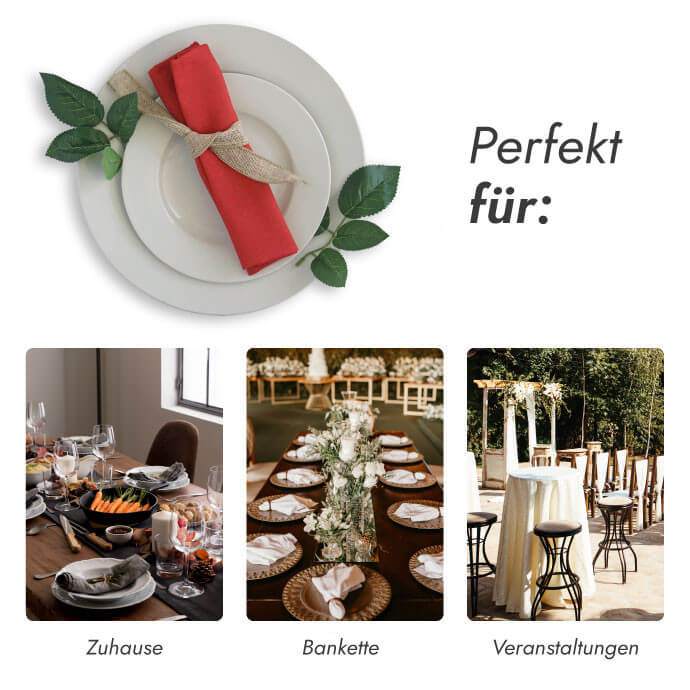 Stoffserviette Rot 40 × 40 cm (150 Stück) 5