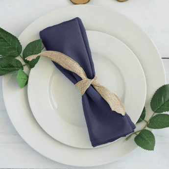 Stoffserviette Dunkelblau 40 × 40 cm (50 Stück) 2