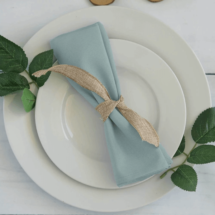 Stoffserviette Hellblau 40 × 40 cm (20 Stück) 2