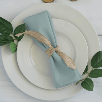 Stoffserviette Hellblau 40 × 40 cm (50 Stück) 2