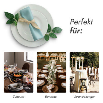Stoffserviette Hellblau 40 × 40 cm (100 Stück) 5