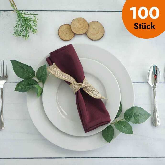 Stoffserviette Bordeaux 40 × 40 cm (100 Stück) 1