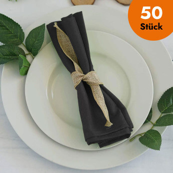 Stoffserviette Schwarz 40 ×...