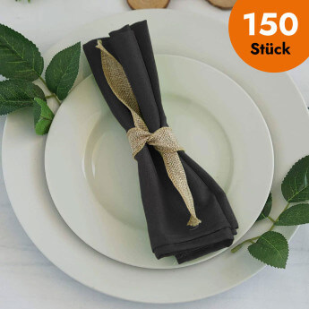 Stoffserviette Schwarz 40 ×...