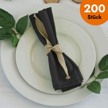 Stoffserviette Schwarz 40 ×...