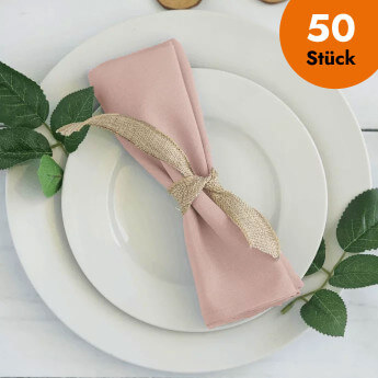Stoffserviette Hellrosa 40...